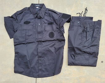Surplus Chinese Police and Security Forces BDU Uniform - SWAT type black, summer cut for airsoft and cosplay