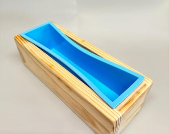 Molde de madera para jabón con revestimiento de silicona, molde para jabón,