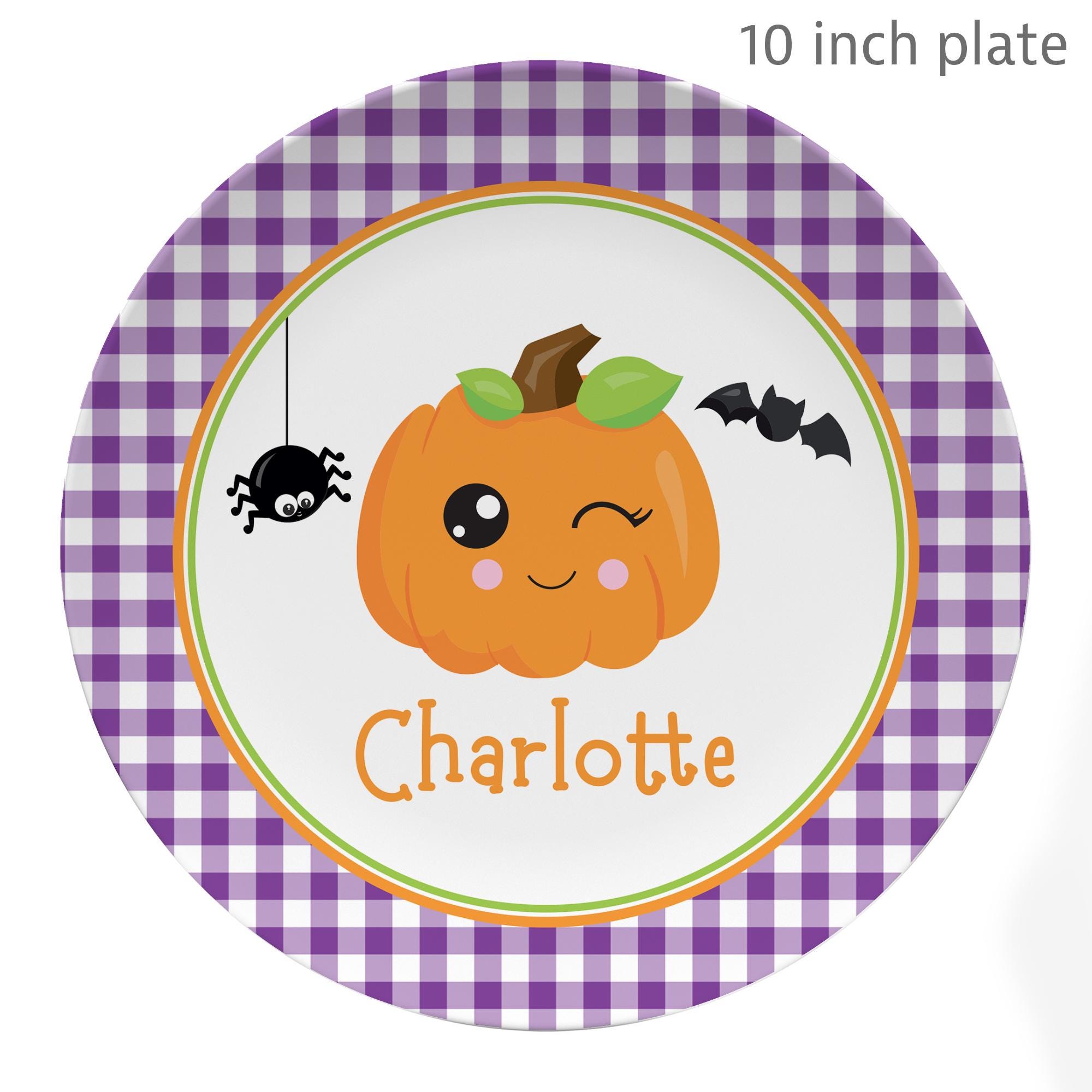 Halloween Plastic Plate Etsy