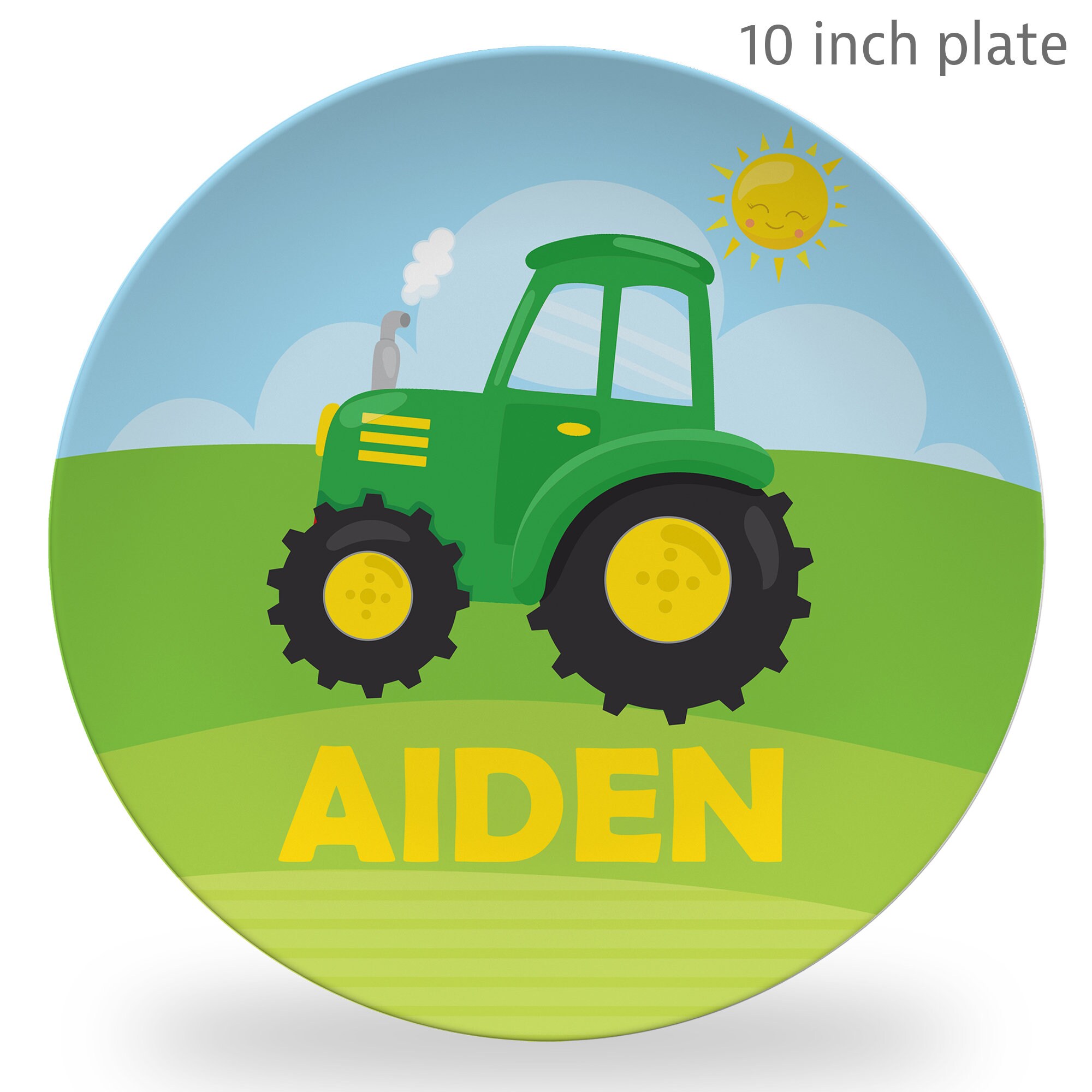 Farm Tractor Plate Set Keepsake plate kid's plate mug Etsy