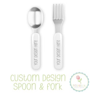 Personalized Kid's Spoon and Fork Set: Custom Design Flatware