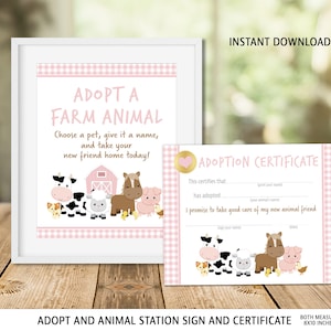 Adoptionsschild & Urkunde für einen Geburtstag vom Bauernhof!