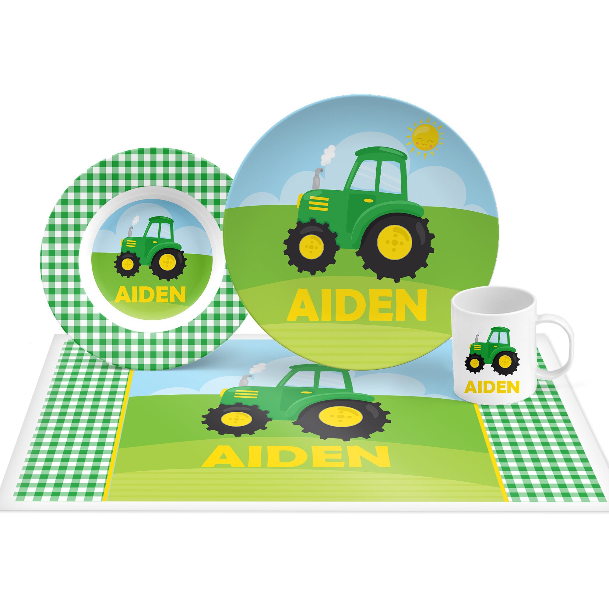 Farm Tractor Plate Set Keepsake plate kid's plate mug Etsy