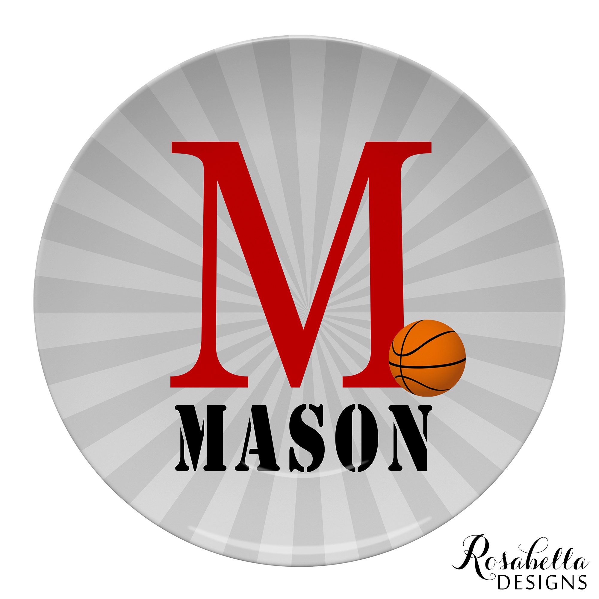 Basketball Name plate Keepsake or daily use plate mug Etsy 日本