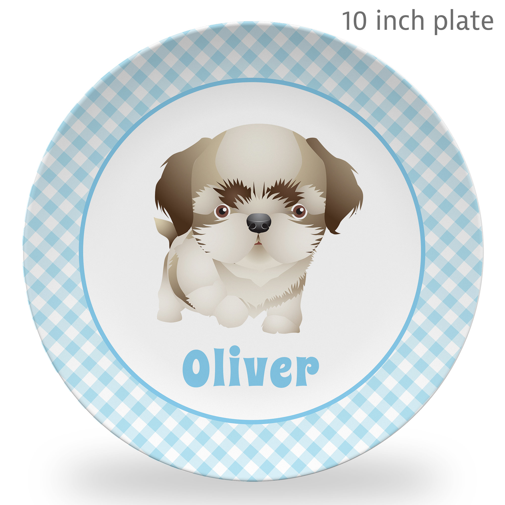 Puppy Plate Set Dog Personalized animal name plate Keepsake Etsy