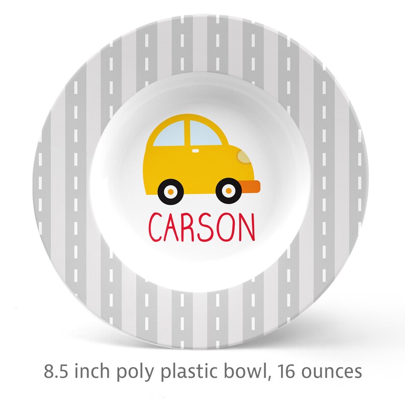 Cars Plate Personalized Plate Set With Cars Keepsake Quality Etsy