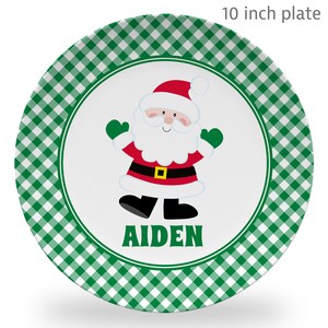 Santa Plate, keepsake or daily use plate, santa claus plate, Holiday, santa, child&#39;s gift, toddler plate
