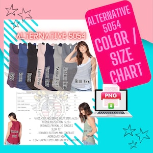 Tamaño / Carta de colores Alternativa 5054 Tank top Descarga digital