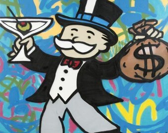 Monopoly man art | Etsy