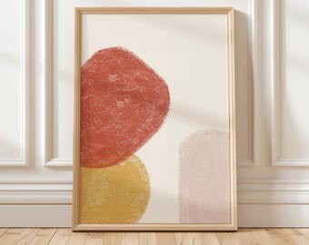 Abstract Warm # 1, Shapes Art Print, Abstract Print, Abstract Wall Art, Minimalist Print, Wall Art, Modern Wall Art, Neutral Art