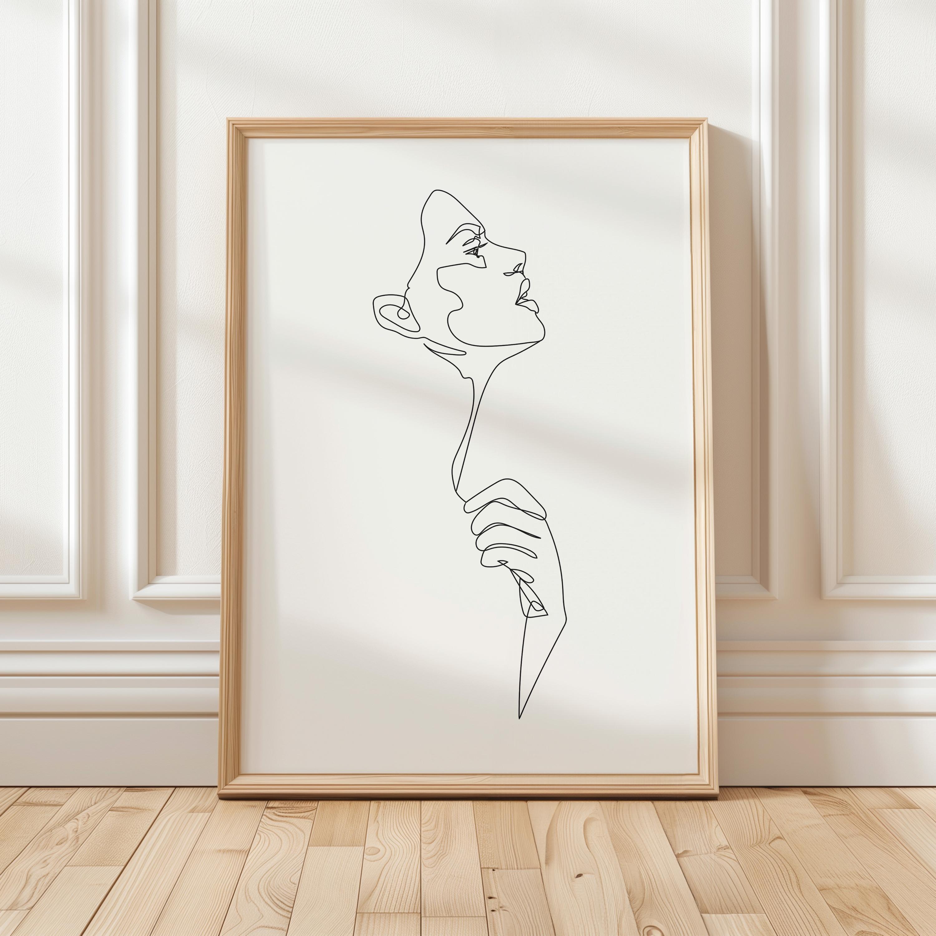 Female One-line Figure #2, One Line Print, Woman Line Art, Line Wall ...