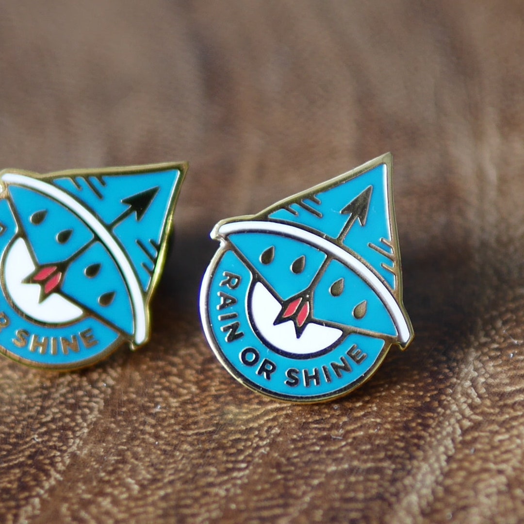 Rain or Shine Archery Pin Gift for Archer Enamel Pin Fletching Etsy