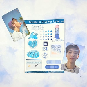 Double B iKON Bobby B.I KPop-stickervel | Bulletjournaal | Planner | Notitieboek | Decoratiestickers | Polco | Schattig | Kawaii |