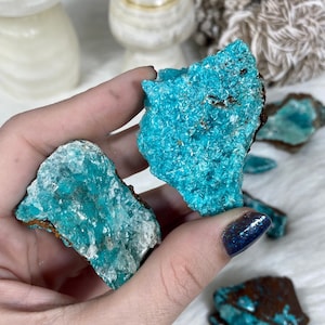 Rosasite with Aurichalcite Raw Specimen | Ojuela Mine, Mexico