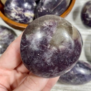 Lepidolite with Citrine Palm Stone
