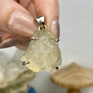 Libyan Desert Glass in Sterling Silver Pendant