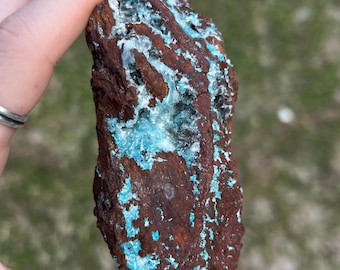 Rosasite with Aurichalcite Raw Specimen | Ojuela Mine, Mexico