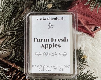 Farm Fresh Apples Natural Soy Wax Melts | Hand-Poured In Missouri | Fruity Wax Melts | Handmade Gift | Fresh Apple Scent | Gift Idea