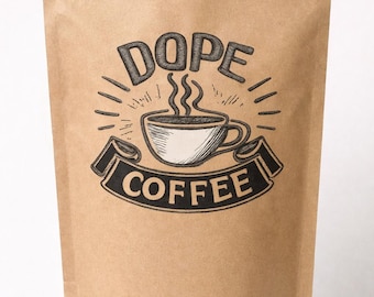Café limpio / Grano orgánico entero, tostado fresco en lotes pequeños - 4 oz (~8 tazas)