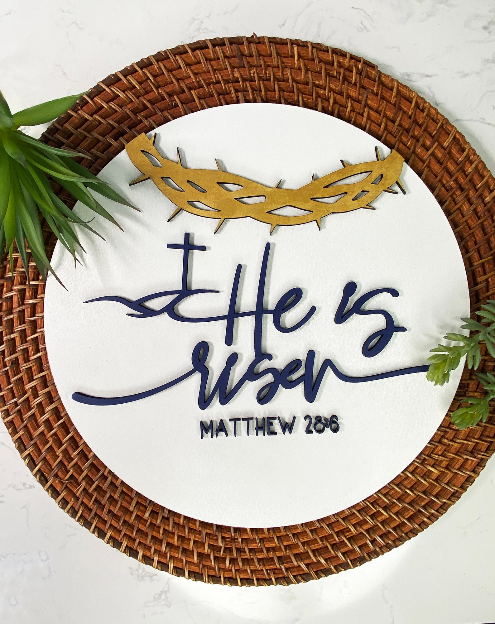 Easter Wall Decor He Is Risen Wall Art Christian Wall | Etsy