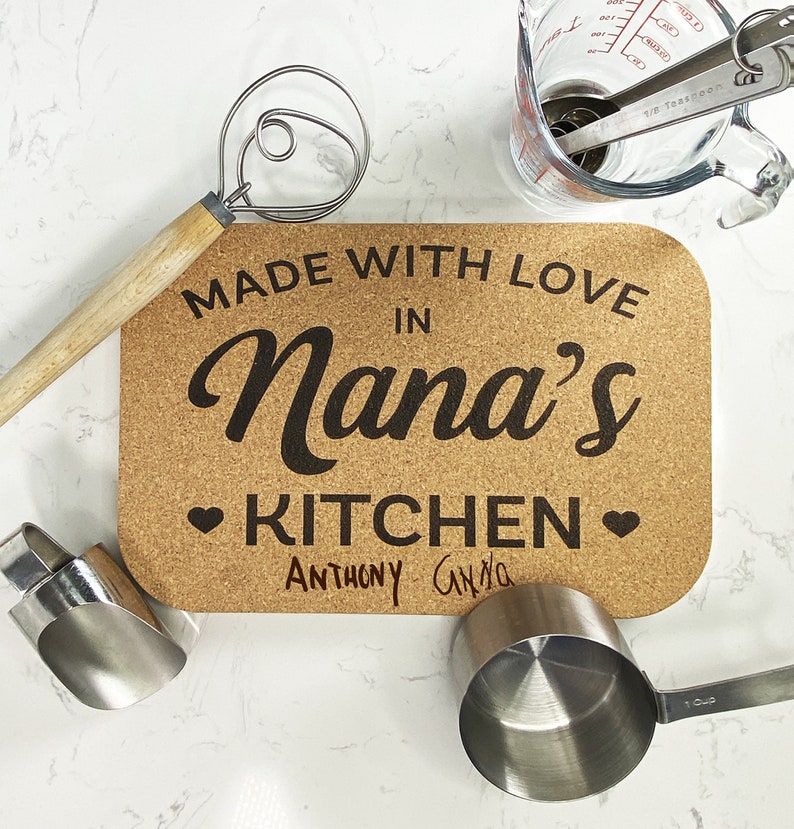 Premium Custom Cork Trivet Personalized Hot Pad Custom Cork Etsy