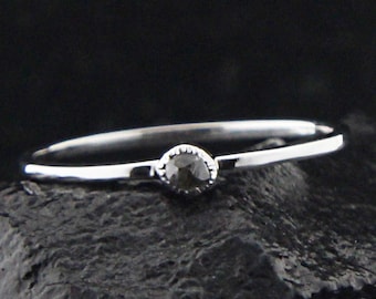 Bezel Raw Diamond Ring, Natural Diamond Ring, Raw Diamond Engagement Ring, Rough Diamond, 925 Ring, GemsJewelleryIN, Halloween Sale