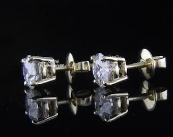 Lab Diamond Earrings, CVD / HPHT Diamond Studs, Screw Back Stud Earrings, Anniversary Gifts, GemsJewelleryIN, Halloween Sale