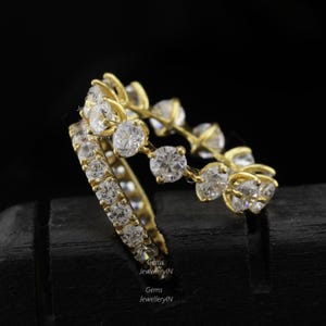 Elegant Lab Grown Diamond Eternity Wedding Ring Set – Bridal, Anniversary & Stackable Bands.