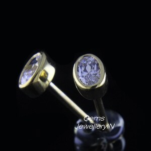 0.25ct Oval Diamond Studs, Pair of Bezel Lab Diamond Studs, Minimalist Earrings, VS Diamond Studs, Wedding Anniversary Gifts, Christmas Gift