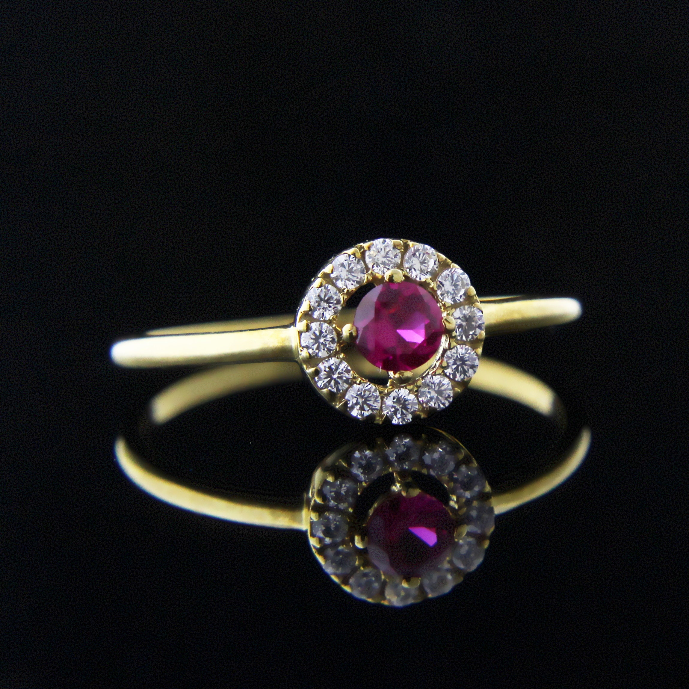 Rubin Diamant Ring Juli Geburtsstein Ring Jubiläum Rubin Etsy