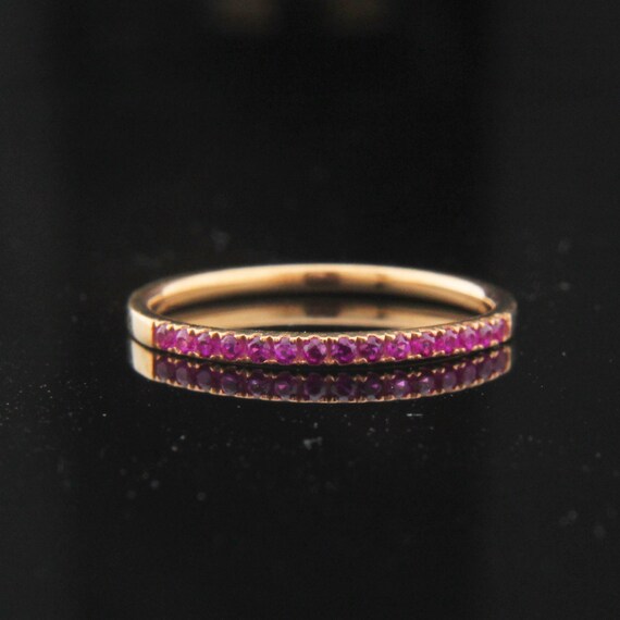 Thin ruby cheap band ring