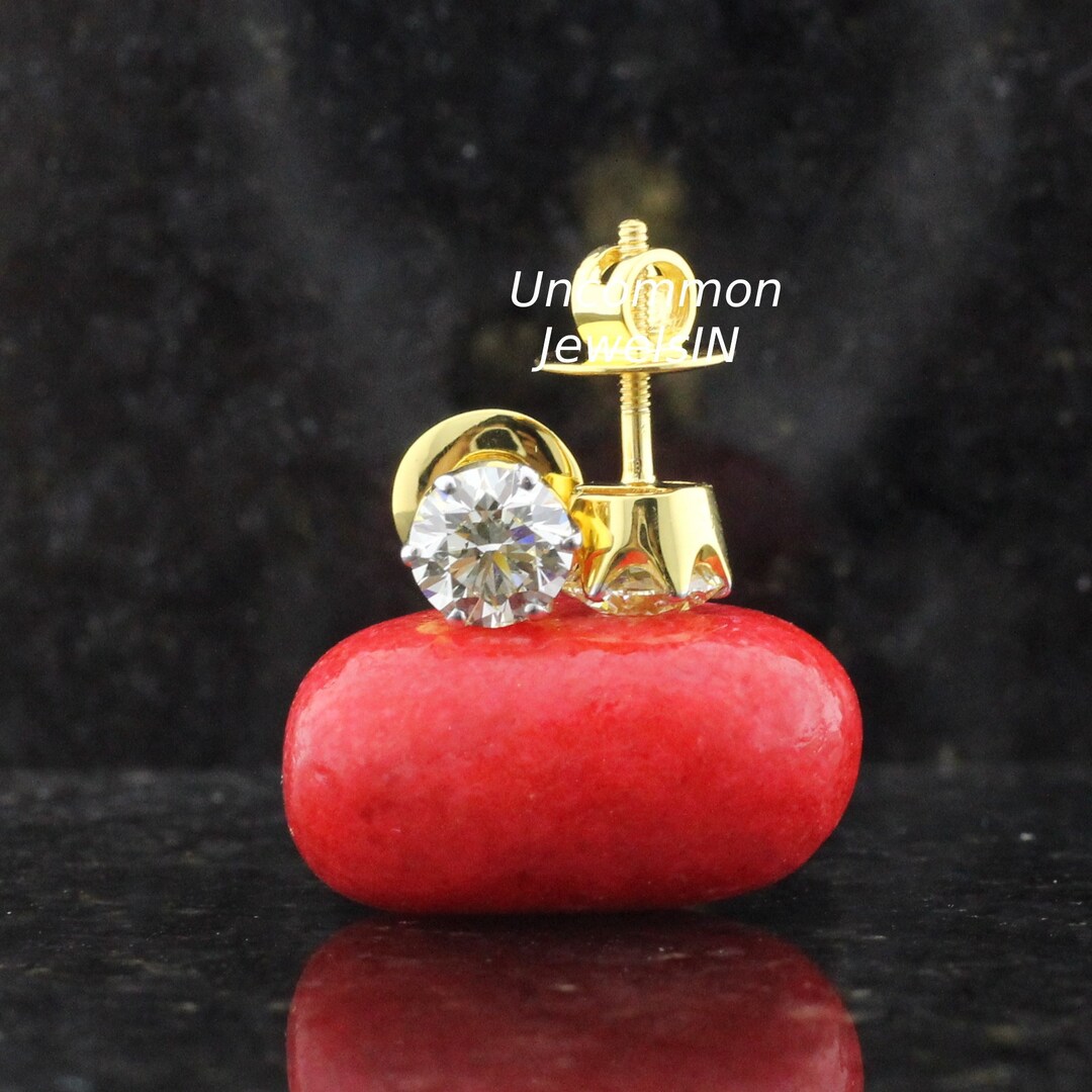 Lab Diamond Stud Earrings, Affordable Luxury Classic 0.80ct Lab
