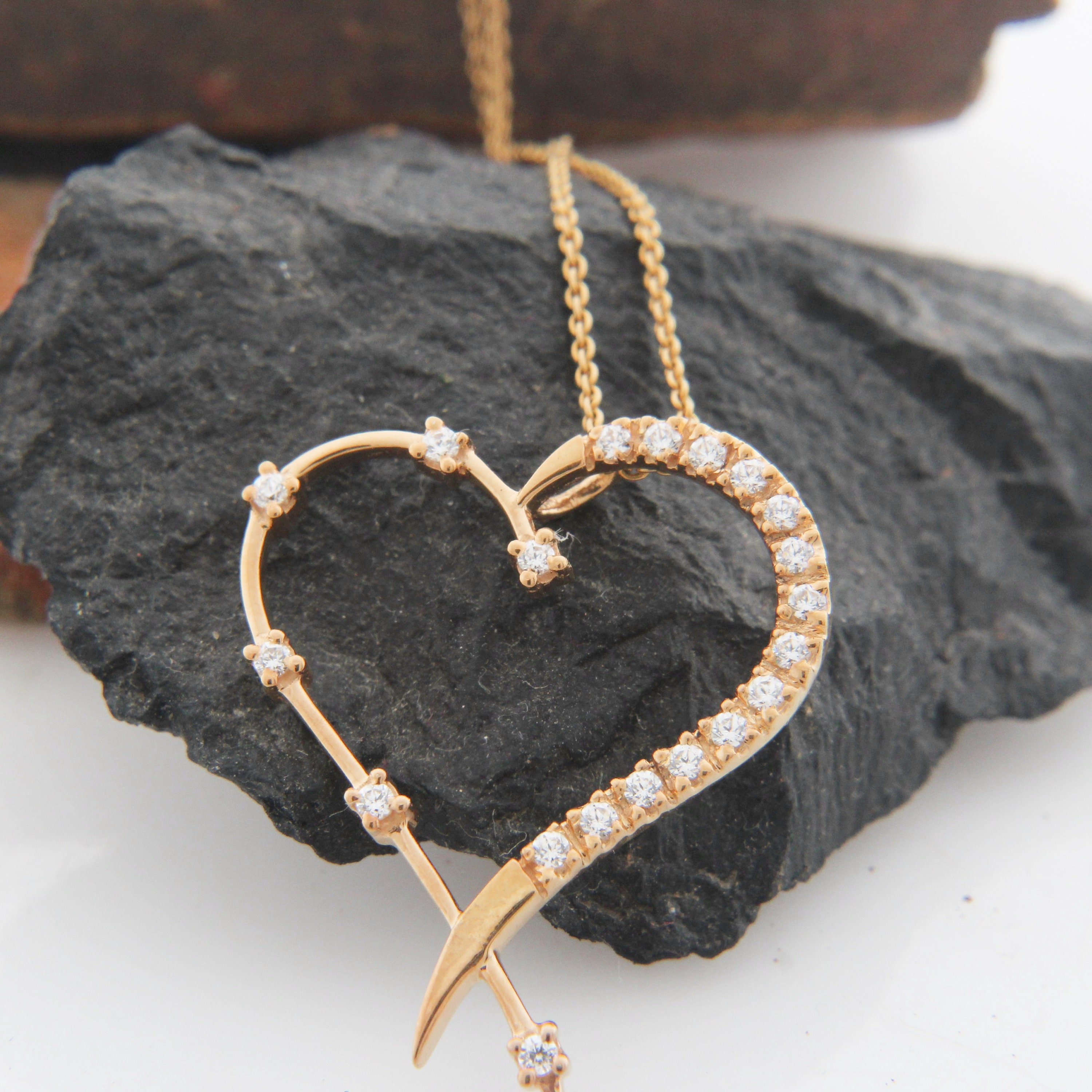 Open Heart VVS Round Lab Grown Diamond 
