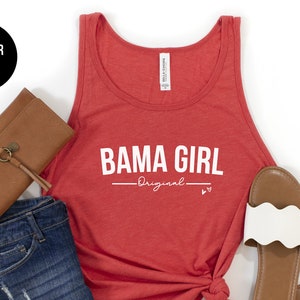 Bama Girl, Alabama Girl Tank, Cute Alabama, Crimson Shirt, Girl Alabama Tank, Alabama Gift, Womens Alabama, Bama Football Tee, Alabama Mom