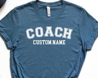 Custom Coach Shirt, Personalized Coach Shirt, Best Coach, Sport Lover Gifts, Volleyball Coach Name, Custom Football Shirt, Baseball Coach