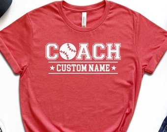 Baseball Coach, Custom Coach Shirt, Personalized Coach Shirt, Best Coach Shirt, Sport Lover Gifts, Coach Name, Custom Baseball Shirt