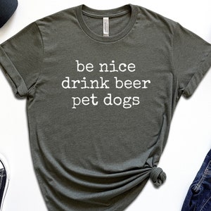 C I Like Beer and My Dogs - Dog Personalized Custom Unisex T-Shirt, Hoodie, Sweatshirt - Gift for Pet Owners, Pet Lovers - Basic Tee / S / White 