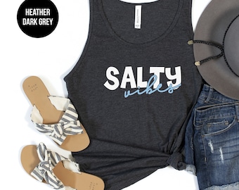 Extra Salty, Vacation Tank, Salty Shirt, Salty Beach, Beach Day Outfit, Cute Salty Gift, Ocean Lover, Beach Party,Coastal Girl Tee,Lake Life