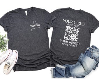 Custom Business Shirt, Custom QR Code, Business QR Code, Personalized QR Code, Personalized Logo Shirt, Logo Branding Shirt, Custom Logo Tee
