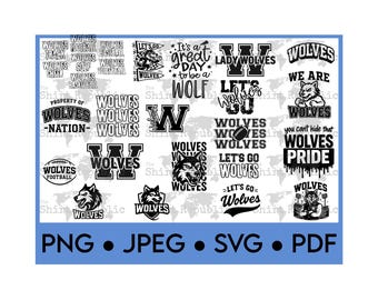 Preparatoria, Reunión de motivación, Mascota de los Wolves SVG, Voleibol de lobos, ¡Vamos Wolves! PNG, Escuela de los Wolves, Fútbol de los Wolves, Baloncesto de los Wolves, Porristas de los Wolves