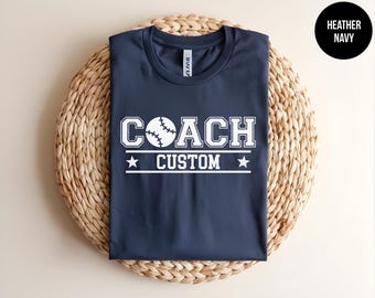 Baseball Coach, Custom Coach Shirt, Personalized Coach, Little League, Team Coach Gift, Coach Name, Custom Baseball Tee, Softball Coach