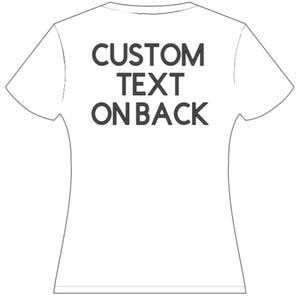 Upgrade: Add Back Print To ANY SHIRT, Back Print Upgrade, Back Text, Text On The Back, Double Sided Printing, Custom Text, Personalized Text