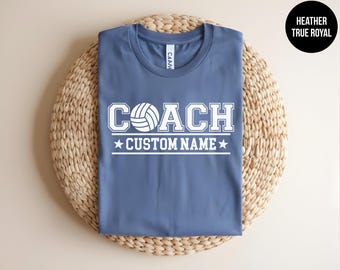Custom Volleyball Coach, Volleyball Team, Best Coach Tee, Volleyball Lover Gift, Coach Name, Personalized Volleyball Tshirt, Coach Shirt