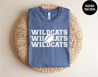 Wildcats Football, Lets Go Wildcats, Wildcat School Mascot, Custom Wildcat Tee, Wildcat Cheer, Wildcat Volleyball, Wildcat Basketball Shirt