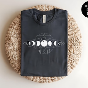 Moon Phase, Full Moon, Witchy Vibes, Mystic Moon, Cute Astronomy Tee, Astrology Lover, Celestial Tshirt, Pagan Shirt, Moon Tee, Lunar Cycle