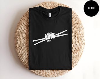 Drummer Shirt, Music Festival, Drumsticks Display, Drumline Tee, Gift For Drummer, Musician Apparel, Rock Music, Music Concert,With The Band