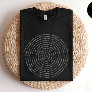 Camiseta personalizada con la letra de cualquier canción, camiseta personalizada con la letra de una canción, regalos de canciones favoritas, canción personalizada, impresión personalizada, camiseta de profesor de música imagen 9
