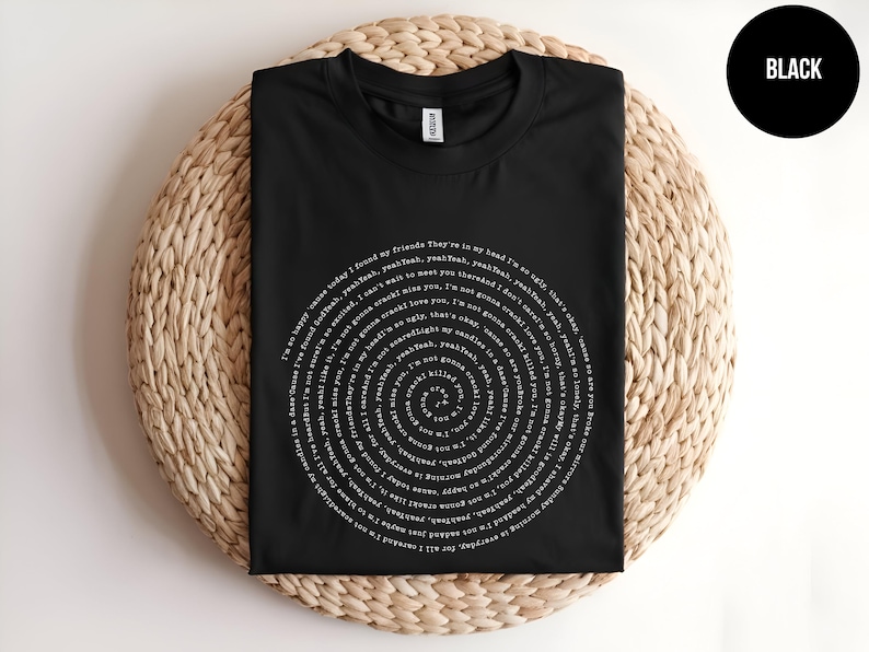 Camiseta personalizada con la letra de cualquier canción, camiseta personalizada con la letra de una canción, regalos de canciones favoritas, canción personalizada, impresión personalizada, camiseta de profesor de música imagen 9