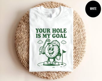 Chemise de golf rigolote, cadeau bâillon, blague pour adulte, amorce de conversation, t-shirt inapproprié, grossier déséquilibré, génération Z, éléphant blanc, humour de golf pour homme