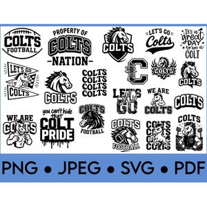 Gymnasium, Pep Kundgebung, Colt Vollyball, Go Colts PNG, Colt Football, Colt Basketball, Colt Cheer, Colt Maskottchen SVG, Colt Baseball, Colt Track
